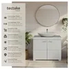 tectake® Waschbeckenunterschrank Idris 2 geräumige Fächer Produktbild-Vorschau 2