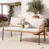 KOMFOTTEU, panchina da giardino a 2 posti in rattan di PE, Anteprima dell’immagine prodotto 2