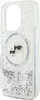 A transparent phone case with silver glitter and a Karl Lagerfeld logo. Anteprima dell’immagine prodotto
