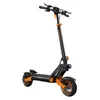 A black and orange electric scooter is shown against a white background. Produktbild-Vorschau