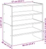 vidaXL Portascarpe 2 pezzi impilabili bianco 60x30x30,5 cm Anteprima dell’immagine prodotto 7