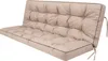 A beige futon mattress is shown from a slightly elevated side angle against a white background. Náhled obrázku produktu