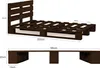 Lermowood Palettenbett 180 x 200 cm mit Kopfteil Palisander Produktbild-Vorschau 3