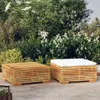 vidaXL 2-tlg. Garten-Lounge-Set Massivholz Teak -  Produktbild-Vorschau 2