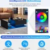 MODFU Couchtisch Wohnzimmertisch LED-Hochglanz-Desktop für Produktbild-Vorschau 3