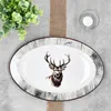 Alois Servierplatte oval Porzellan 35,5x24,3cm Hirsch Produktbild-Vorschau 3