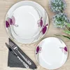 Viola 18tlg Porzellan Tellerset Weiß Blumen flache & tiefe Produktbild-Vorschau 3
