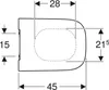 GEBERIT Smyle Square WC-Sitz, schmales D Sandwichform, mit Produktbild-Vorschau 5