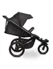 A black stroller is shown from the side against a white background. Náhled obrázku produktu