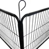 A close-up view of two black metal fence panels joined at an angle, with a hook extending upwards from the joint. Produktbild-Vorschau