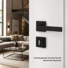 Türklinke Schwarz Matt - Türgriff Set aus Aluminium für Produktbild-Vorschau 3