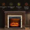 HOMCOM Elektrokamin 1800W elektrischer Kamin mit Heizung Produktbild-Vorschau 7