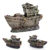 Aquarium Mini versunkenes Schiff Harz Boot Modell Aquarium Produktbild-Vorschau 1