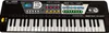 A black electronic keyboard for children with various buttons and a screen. Produktbild-Vorschau