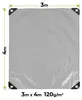Vayox Abdeckplane 3x4m Silber 120g/m² | Gewebeplane Produktbild-Vorschau 14