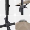 Roma Parasol Taupe 286 x 284 x 265 cm Aluminium und Produktbild-Vorschau 8
