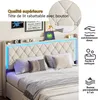 ProximaX Béžová čalouněná postel 160x200cm s LED světlem, Náhled obrázku produktu 6