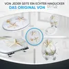 A collage of images showcasing a toilet seat with a starfish design, presented from different angles and close-ups. Náhled obrázku produktu