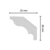 Decosa Zierprofil S30, weiß, 32 x 27 mm, Länge: 2 m - 001 Produktbild-Vorschau 3