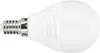A white LED light bulb with a silver screw base, lying on a white background. Podgląd zdjęcia produktu