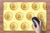MuchoWow® Schreibtischunterlage Bitcoin - Gold - Muster - Produktbild-Vorschau 3