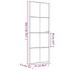 vidaXL Drzwi wewnętrzne slim czarne 76x201,5 cm szkło Podgląd zdjęcia produktu 8