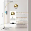 Gebogen Stehlampe Modern Golden Einstellbar Stehleuchte Produktbild-Vorschau 3