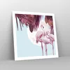 Poster - Poster ohne Rahmen - Flamingos Palmen Mond - 60x60 Produktbild-Vorschau 7
