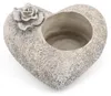 Novaliv Grabschmuck I Herz Rose I Grau I inkl. LED Produktbild-Vorschau 3