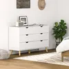HOMCOM Commode 6 tiroirs meuble de rangement 5 pieds Voir les images du produit 2