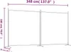 vidaXL 2 tlg. Paravent Weiß 348x180 cm Stoff - Raumteiler - Produktbild-Vorschau 7