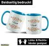 Huuraa Kaffeetasse Fuck englisch Blumen 330ml Blau Keramik Produktbild-Vorschau 2