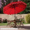 Parasol COSTWAY 300 cm avec éclairage LED, 8 baleines, Voir les images du produit 2
