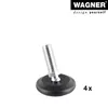 WAGNER Verstellfuß Kugelgelenk, schwarz 4tlg. Set - Ø 37 Produktbild-Vorschau 4