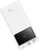 A white power bank with a black digital display is shown against a white background. Produktbild-Vorschau