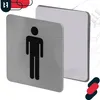 KOTARBAU® Plaque WC 7 x 7 cm Acier inoxydable Plaque carrée Voir les images du produit 7