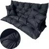 A dark gray tufted cushion set for a garden bench or swing, shown against a white background. Náhled obrázku produktu