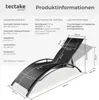 tectake® 2 Gartenliegen aus Aluminium, 5-stufig Produktbild-Vorschau 7