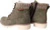 A pair of green Rieker boots with a knitted cuff. Produktbild-Vorschau