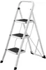 A white stepladder with three black steps against a white background. Náhled obrázku produktu