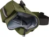 A close-up view of an open green bag with a black strap. Anteprima dell’immagine prodotto