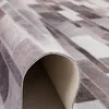 Kunstfaser Patchwork Tierfell Beige Braun Stripes, Produktbild-Vorschau 3