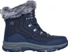 A single blue boot with gray fur trim is shown against a white background. Voir les images du produit