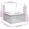 Garten-Ecksofa mit Kissen Schwarz Poly Rattan Produktbild-Vorschau 9