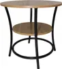 Stolik kawowy okrągły loft fi 56x55cm dąb naturalny Podgląd zdjęcia produktu 3