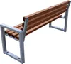 Moderne Bank aus Holz und Stahl, mit Rückenlehne, Braun, Produktbild-Vorschau 5