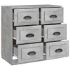 vidaXL Sideboard gris béton 70x35,5x67,5 cm Bois composite Voir les images du produit 9