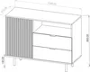 A technical drawing or blueprint of a kommode (chest of drawers) with dimensions indicated. Produktbild-Vorschau