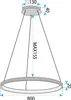 A diagram of a hanging ceiling lamp with dimensions indicated. Anteprima dell’immagine prodotto