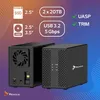HDD SSD-Gehäuse 2x 3.5" SATA III USB 3.2 HDD-Gehäuse bis zu Produktbild-Vorschau 3